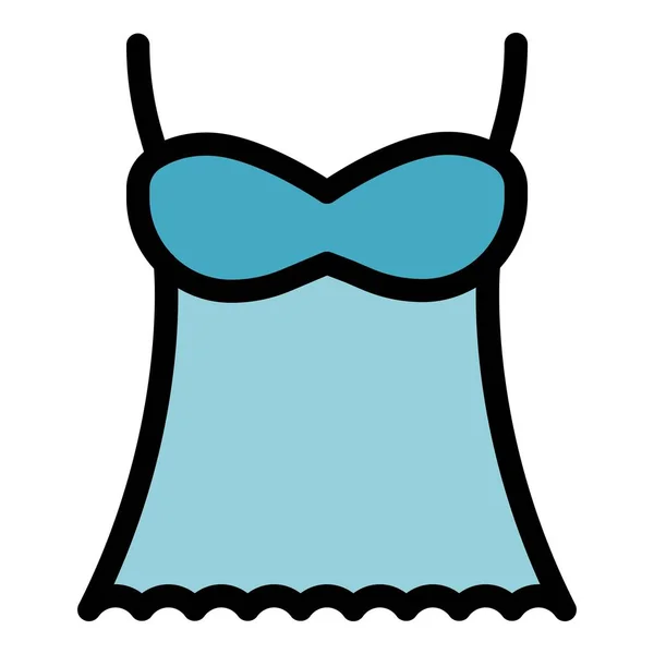Underware lingerie ícone cor contorno vetor — Vetor de Stock