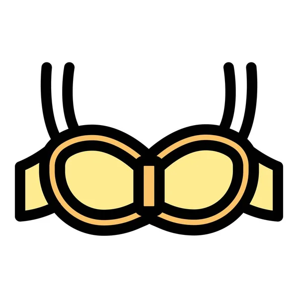 Comfortable bra icon color outline vector — Stock Vector