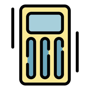 Yüzen hava yatağı simgesi renk ana hatları vektörü