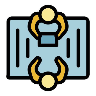 Tablo simgesi renk ana hatları vektörü toplanıyor