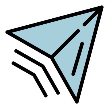 Elektronik yön göstergesi simge renk ana hatları vektörü