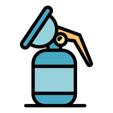 Elektrikli süt pompası renk ana hatları vektörü