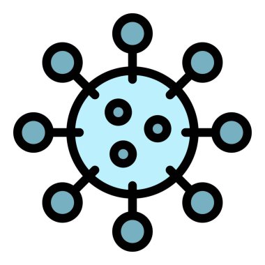 Suçiçeği enfeksiyonu simgesi renk çizgisi vektörü