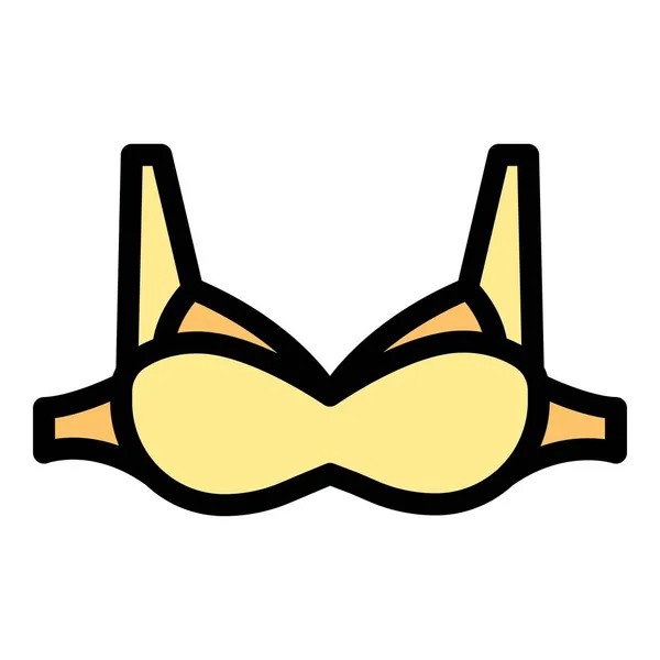 Nuevo vector de contorno de color icono brassiere — Vector de stock