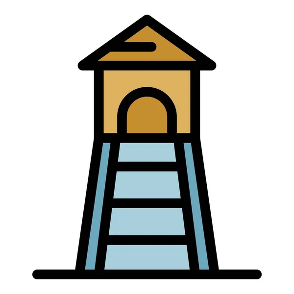 Safari torre icono color contorno vector — Archivo Imágenes Vectoriales