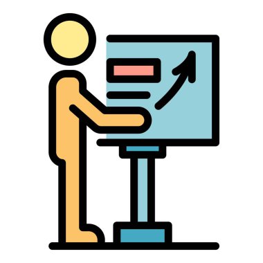 Dedektif etiket simgesini renk çizgisi vektörüne taşıdı