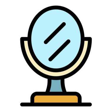 Tablo aynası renk ana hatları vektörü