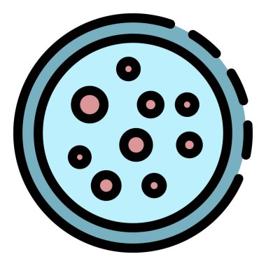 Sivilce kapatma simgesi renk ana hatları vektörü