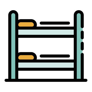 Ranza yatağı simgesi renk ana hatları vektörü