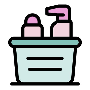 Eşya simgesi renk ana hatları vektörü temizleniyor