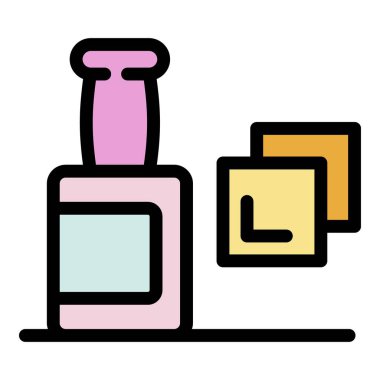 Çivi bakım çözeltisi renk ana hatları vektörü