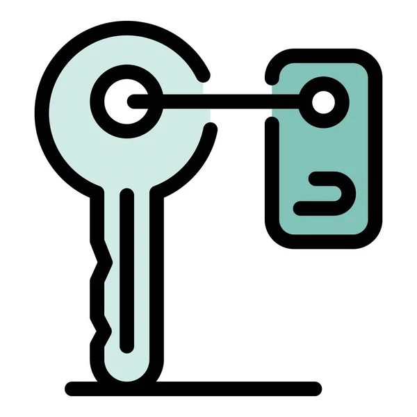 Schlüsselraum-Symbol Farbe Umrissvektor — Stockvektor
