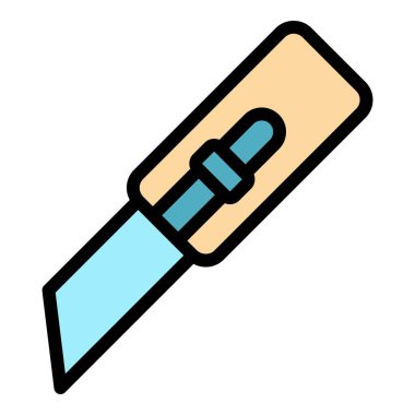 Kesici simgesi rengi dış hat vektörü