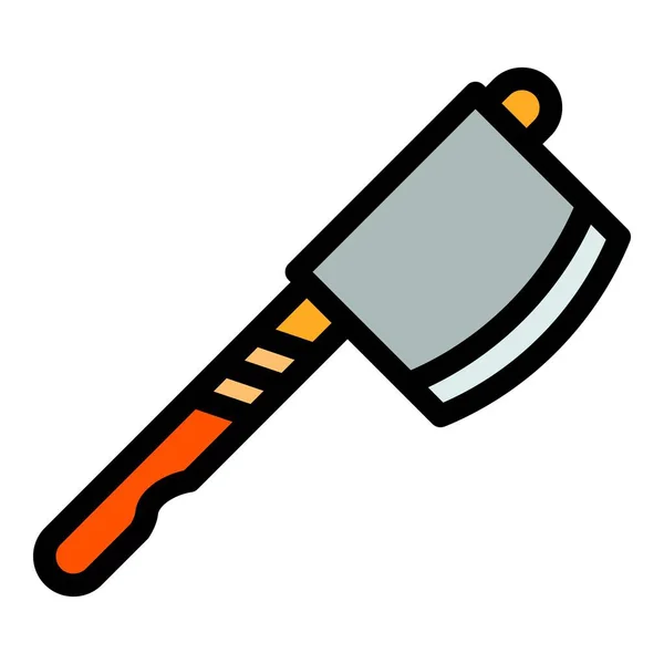 Meat axe icon color outline vector — Stock Vector