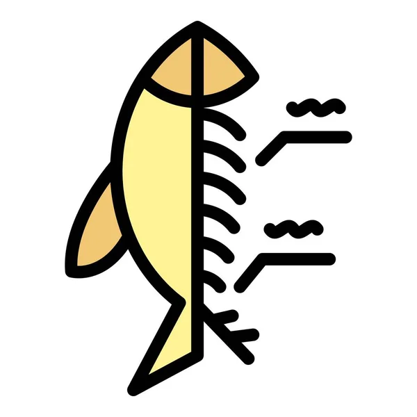 Части вектора контура иконки рыбы — стоковый вектор