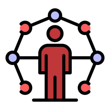 Şema yöneticisi simge renk ana hatları vektörü