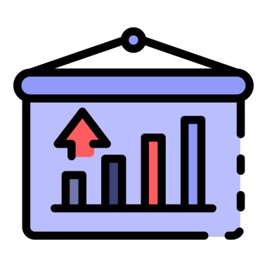 Sancak grafik simgesi renk ana hatları vektörü