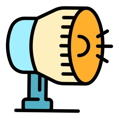 Megafon simgesi renk ana hatları vektörü