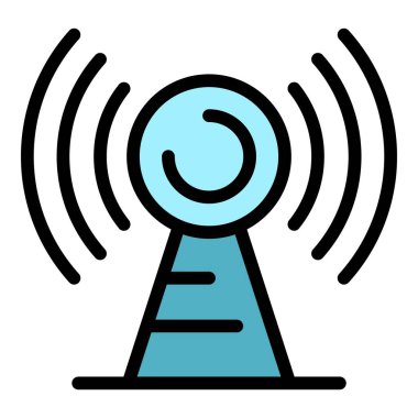 Anten simgesi renk dış hat vektörü