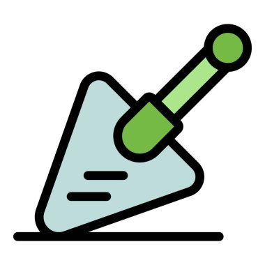 Macun bıçağı araç simgesi renk dış hat vektörü