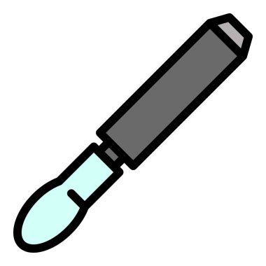 Keskin simge rengi ana hatları vektörü