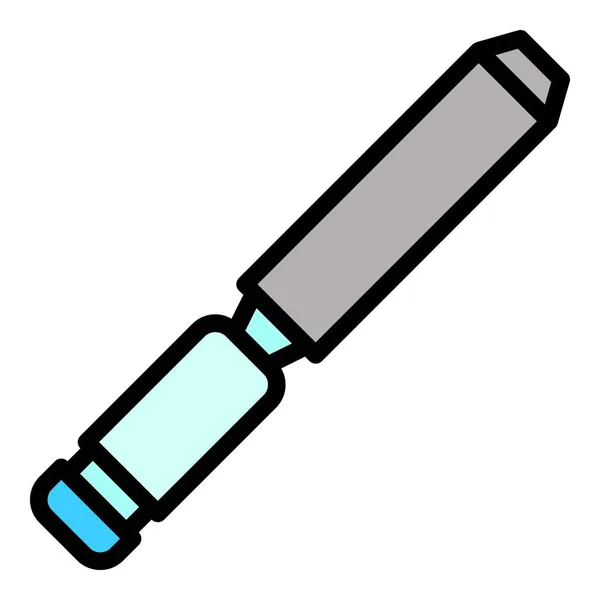 Indústria chisel ícone cor contorno vetor —  Vetores de Stock