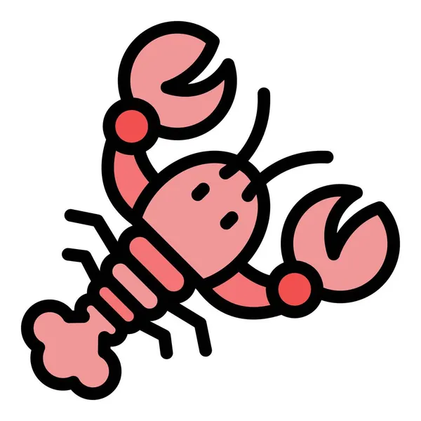 Healthy lobster icon color outline vector — Stock Vector