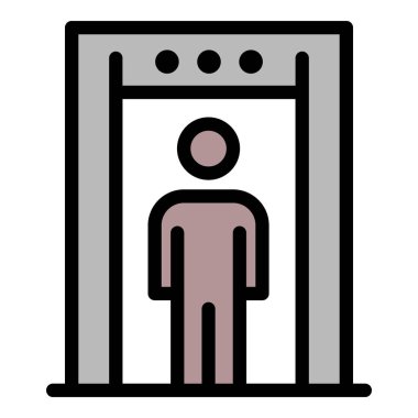 Güvenlik metal detektörü renk çizelgesi vektörü