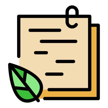 Bilim dosyaları simgesi renk ana hatları vektörü