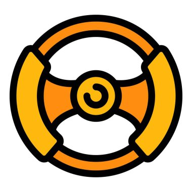 Direksiyon simgesi renk çizgisi vektörü