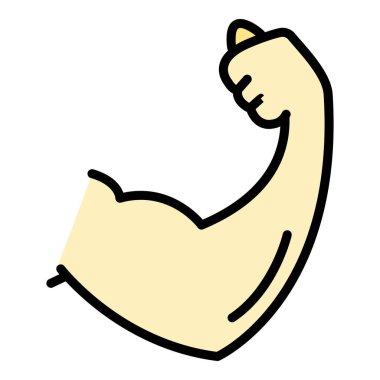 Kol kası simgesi renk ana hatları vektörü