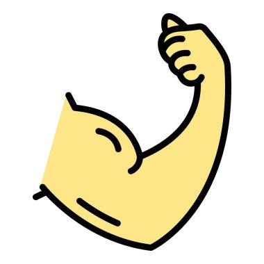 Kol bisepsi simge rengi dış hat vektörüName