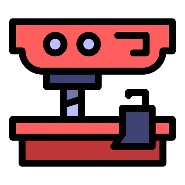 Automatyczne frezarka ikona kolor zarys wektor — Wektor stockowy