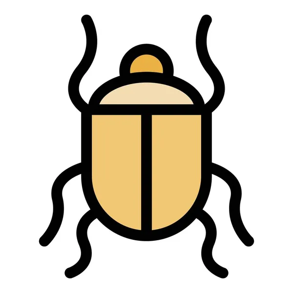 Wild scarab beetle icon color outline vector — Stock Vector