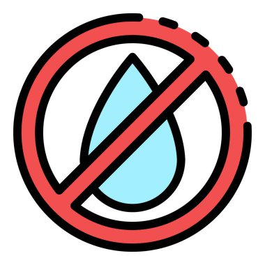 Su sindirim simgesi renk çizgisi vektörü yok