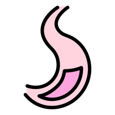 Tam su mide simgesi renk ana hatları vektörü