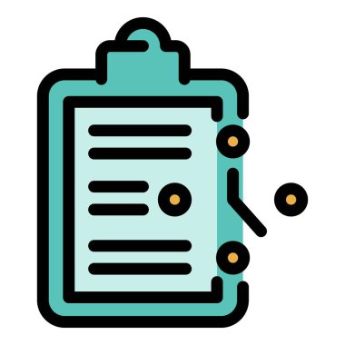 Eğitim spor programı simgesi renk ana hatları vektörü