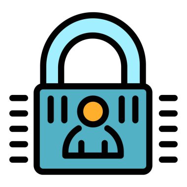 Ağ kişisel dizin simgesi renk ana hatları vektörü