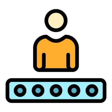 Kişisel veri simgesi renk özet vektörüne eriş