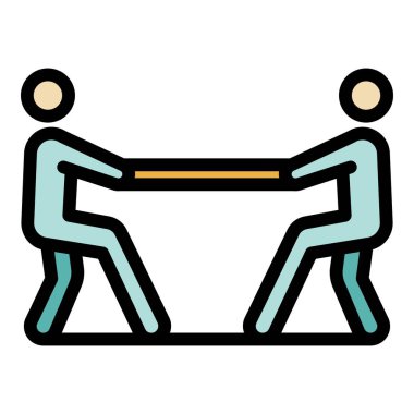 Kişisel özellikler simgesi renk ana hatları vektörü