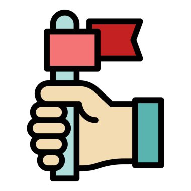 Bayrak geliştirme simgesi renk ana hatlarını koru