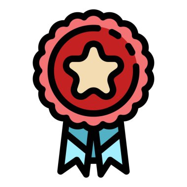 Kadın yetkilendirme simgesi renk ana hatları vektörü