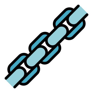 Demirci zinciri simgesi renk dış hat vektörü