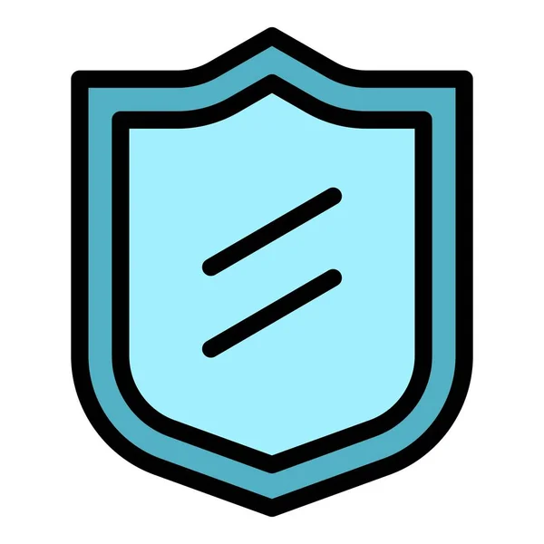 Shield personal information icon color outline vector — Stock Vector