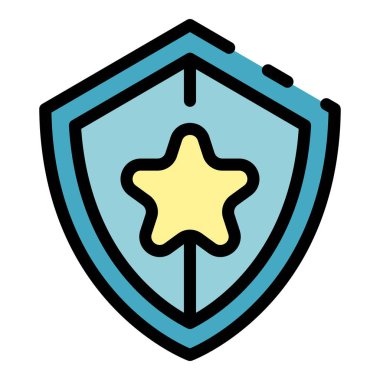 Görkemli servis simgesi renk ana hatları vektörü