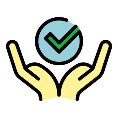 Premium servis simgesi renk ana hatları vektörü