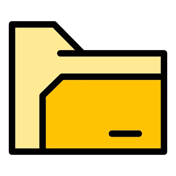 Icône de dossier Office couleur contour vecteur — Image vectorielle