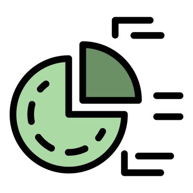 Pazarlama araştırma simgesi renk ana hatları vektörü