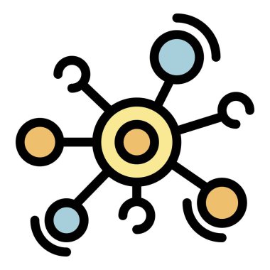 Çoklu çözümler simge renk ana hatları vektörü