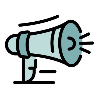 Yüksek sesli hoparlör rengi dış hat vektörü